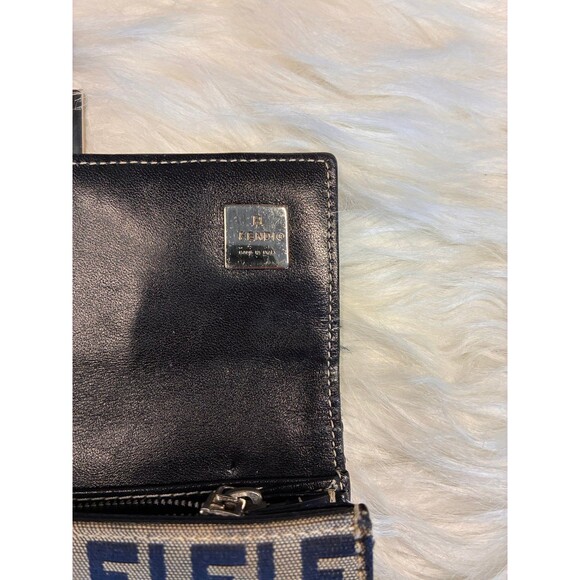 Fendi Zucca monogram brown black (looks kind of Navy) long wallet - Picture 5 of 6